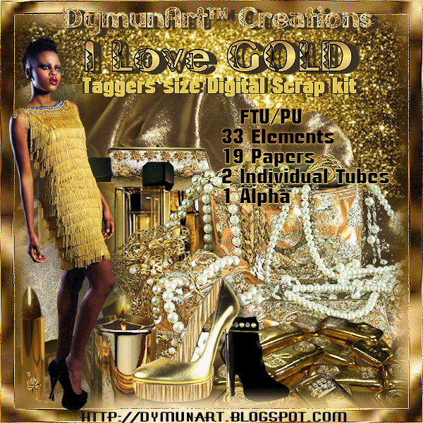 I Love Gold TS Scrap Kit download and preview