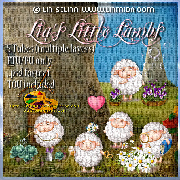 Little Lambs © Lia Selina PSP/PSD Tubes download and preview