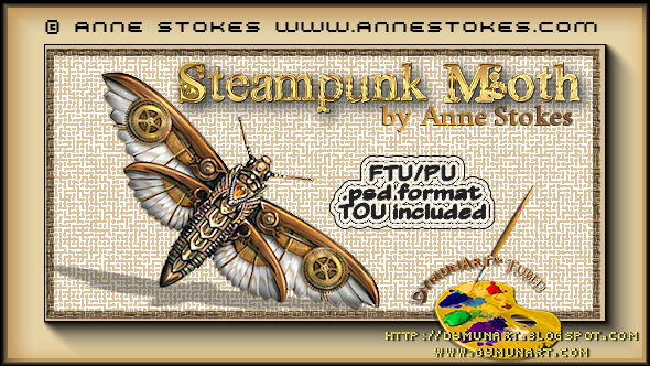 Steampunk Moth by Anne Stokes
